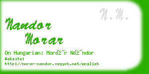 nandor morar business card